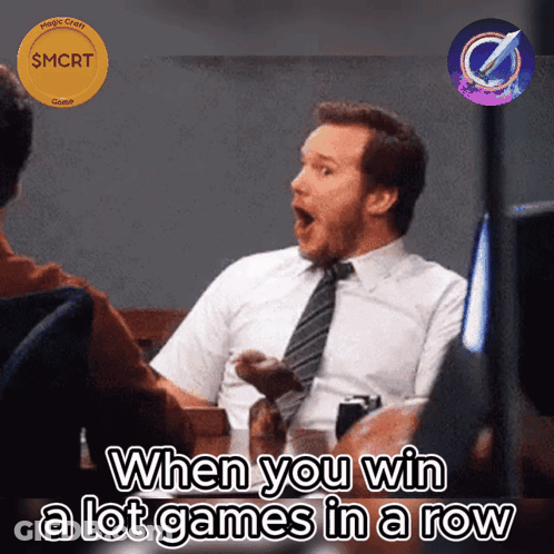 When You Win A Lot Games In A Row Is Written On A Screen GIF
