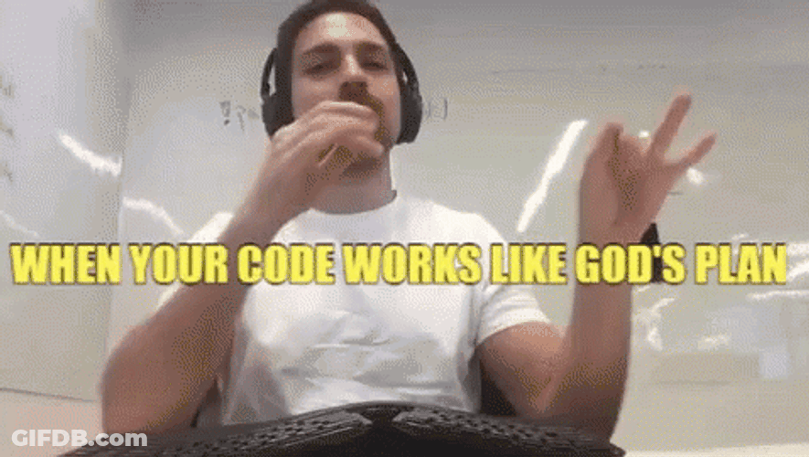When Your Code Works Like Gods Plan GIF