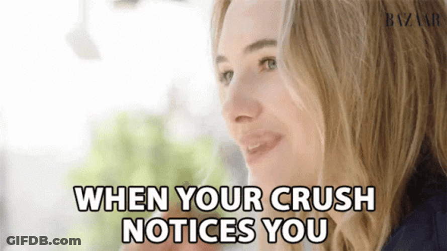 When Your Crush Notice You GIF
