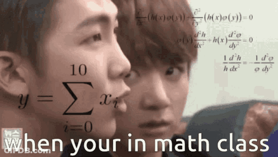 When Your In Math Class BTS GIF