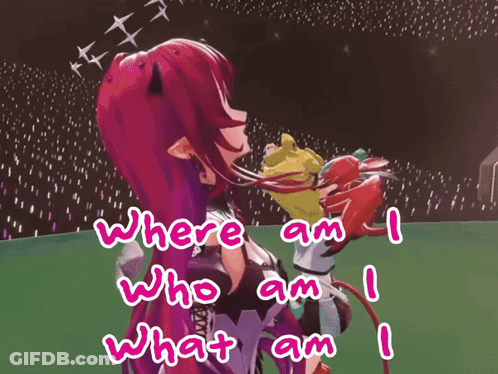Where Am I Who Am I What Am I Written Next To A Girl GIF