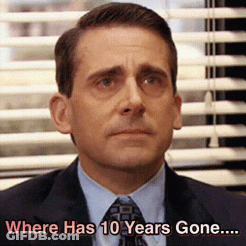 Where Has 10 Years Gone Work Anniversary Meme GIF