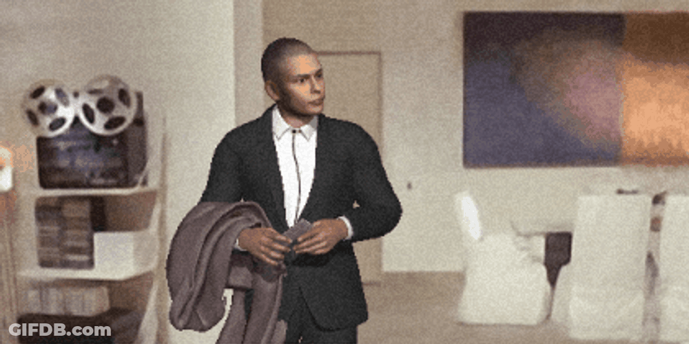 Where Is Everyone Man In Empty Restaurant GIF