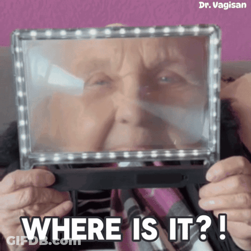 Where Is It Old Woman Mirror GIF