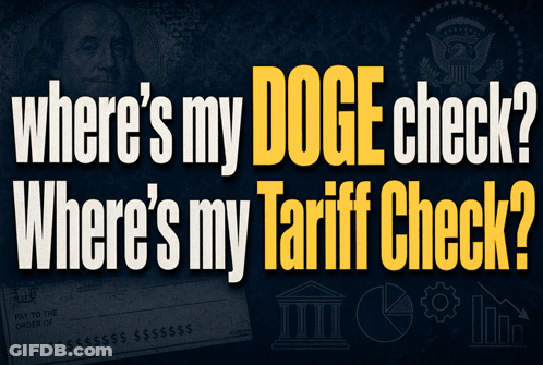Where's My Doge Check? Where's My Tariff Check? GIF