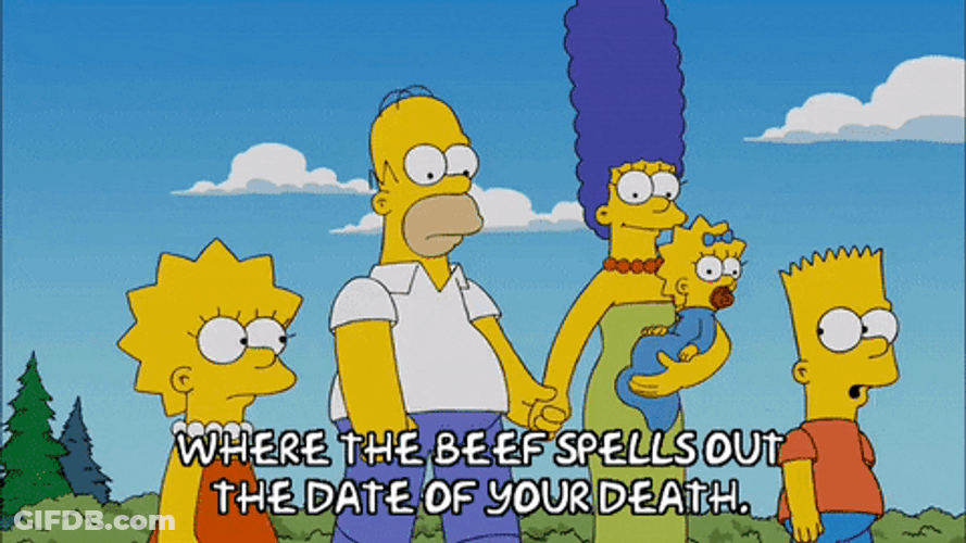 Where's The Beef Spell Out The Simpsons GIF