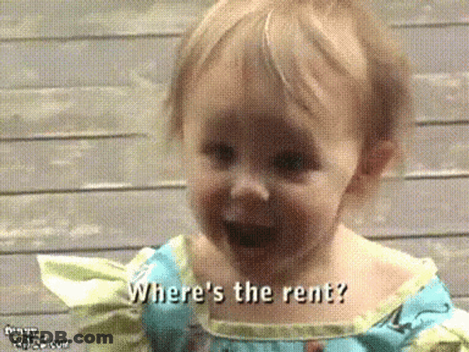 Where's The Rent Baby Girl GIF