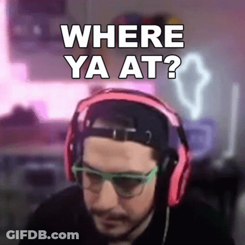 Where You At Man With Headphones GIF