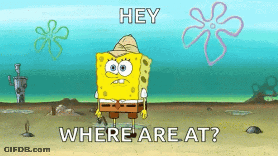 Where You At SpongeBob Searching GIF