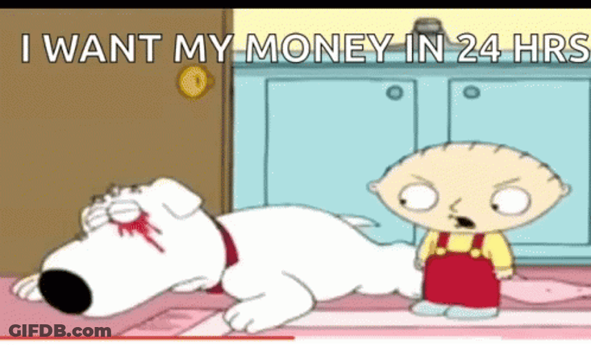 Wheres My Money Brian Griffin Beaten Up GIF