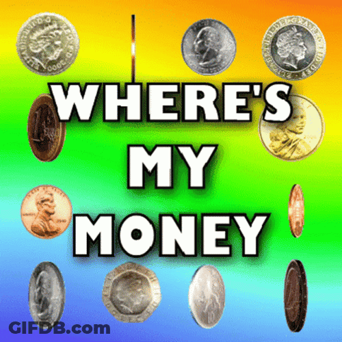 Wheres My Money Spinning Coins GIF