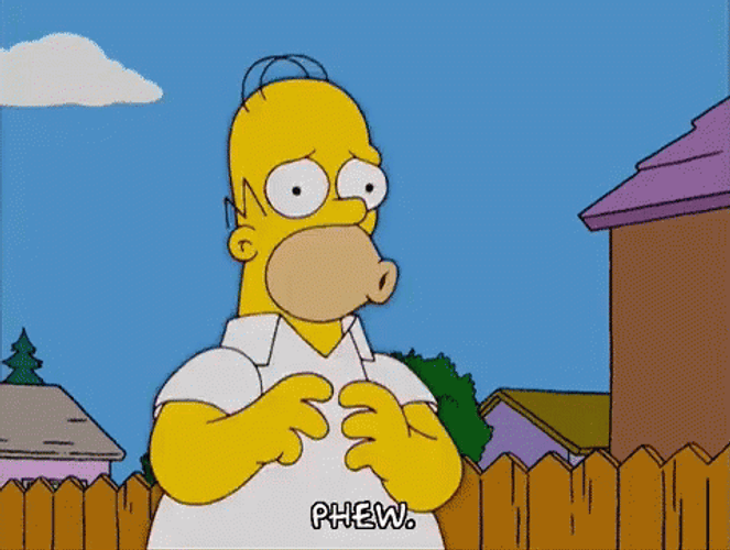 Whew Tired Homer Simpson GIF