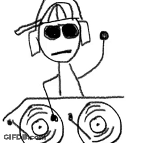 Whimsical Stick Figure Rappers GIF
