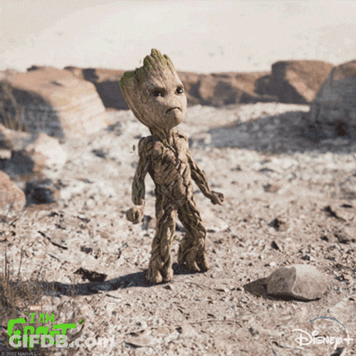 Whining Little Groot GIF