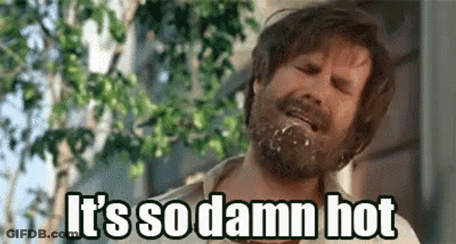 Whining Man It's So Hot As Hell GIF