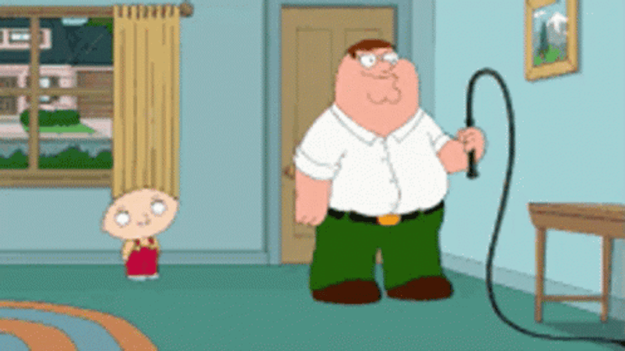 Whip Angry Dad Peter Griffin Stewie Family Guy GIF