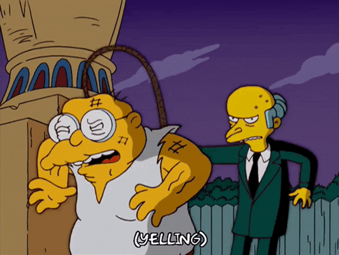 Whip Angry Mr. Burns Hans Moleman Simpsons GIF
