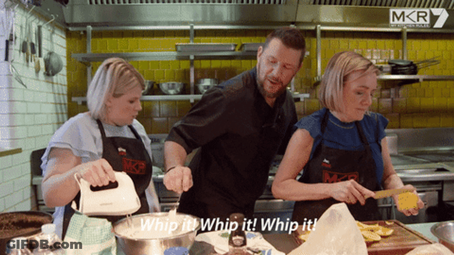 Whip Cream Dance My Kitchen Rules GIF