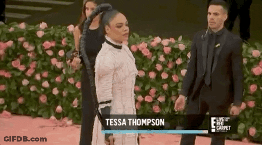 Whip Hair Tessa Thompson Met Gala 2019 GIF