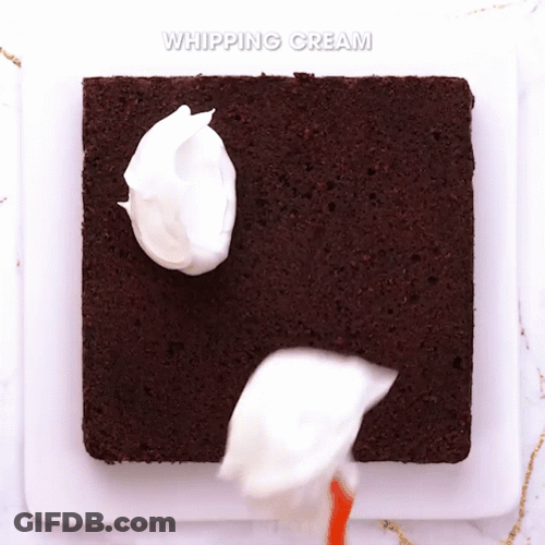 Whipped Cream Cake Filling GIF