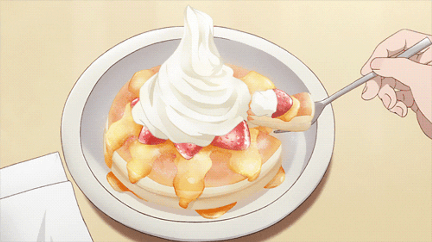 Whipped Cream Fruity Cake GIF