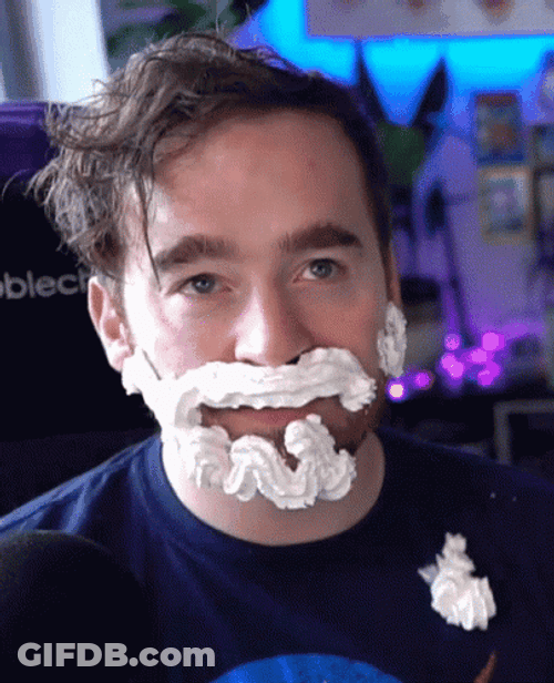 Whipped Cream Mustache GIF
