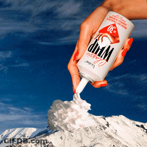 Whipped Snowy Mountain GIF