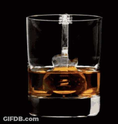 Whiskey Glass With Fork GIF