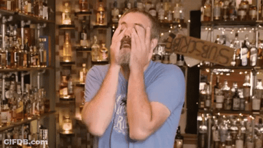 Whiskey Tribe Guy Stretch Face Whiskey Background GIF