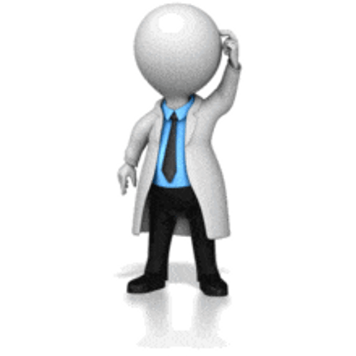 White 3D Animation Head Scratch GIF