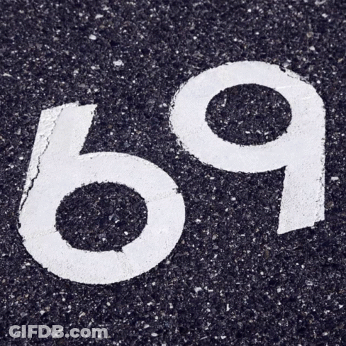 White 69 On Asphalt GIF
