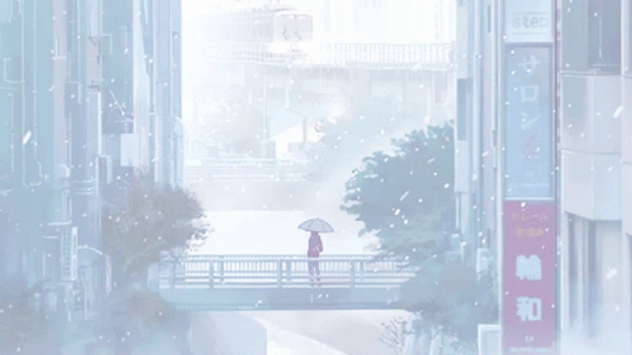 White Aesthetic Snow GIF