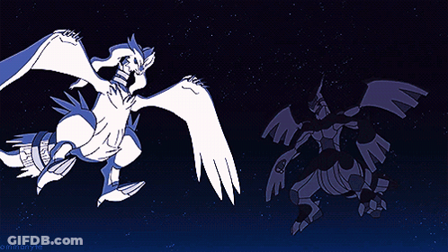 White And Black Dragon With Word Omniaryle GIF
