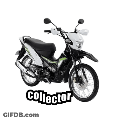 White And Black Motorcycle Collector GIF