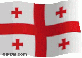 White And Red Flag With Crosses GIF