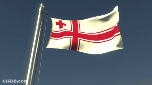 White And Red Flag With Red Cross GIF