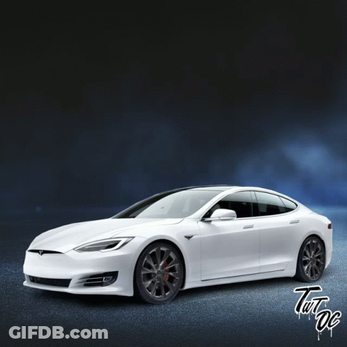 White And Yellow Car With Turbo GIF