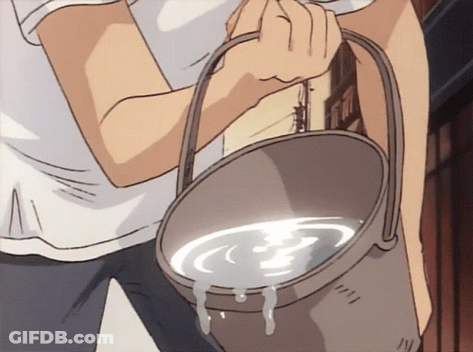 White Anime Car Splashed With Water GIF