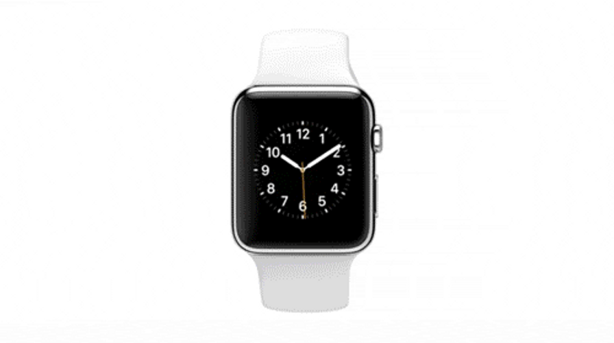 White Apple Watch Presenting Apps GIF