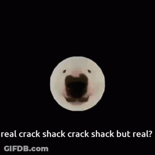 White Ball Saying Real Crack Shack Crack Shack But Real GIF