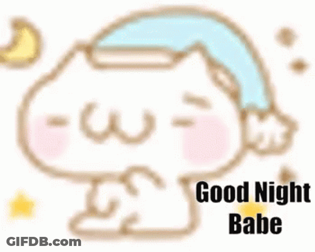 White Bear Sleeping Good Night Babe Sticker GIF