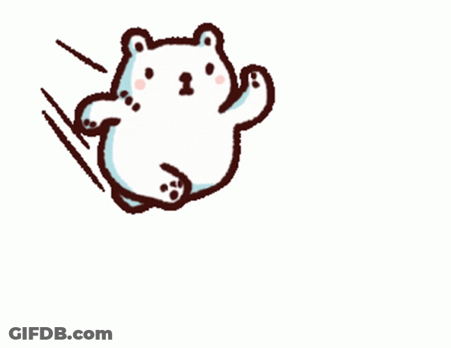 White Bear Slipping GIF