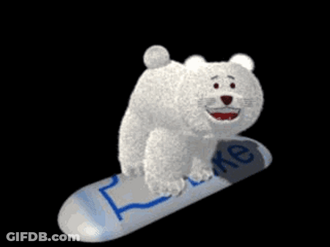 White Bear Smashing Like Button GIF
