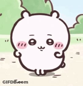 White Bear With Big Eyes In Field GIF