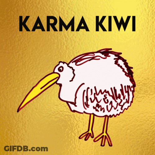 White Bird With Yellow Beak Karma Kiwi GIF