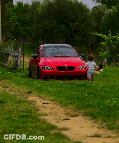White BMW With License Plate 34Ysa 20 GIF