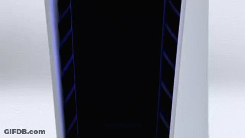 White Box With Black Border And Blue Light GIF