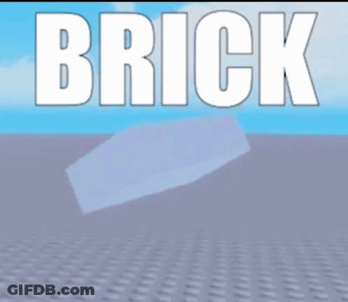 White Brick Floating Saying Brick GIF
