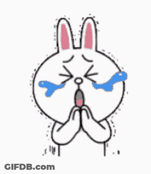 White Bunny Fake Cry GIF