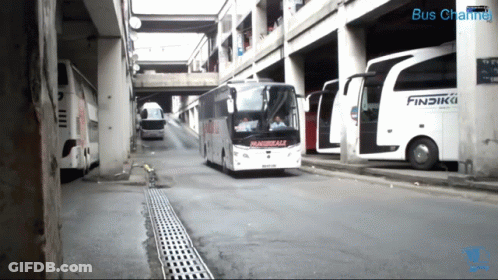 White Bus With Findika GIF